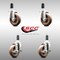 Service Caster 4 Inch 316SS High Temp Glass Filled Nylon 1-1/4 Inch Stem Caster Brake SCC, 2PK SCC-SS316EX20S414-GFNSHT-2-TLB-2-114 - alternate 1
